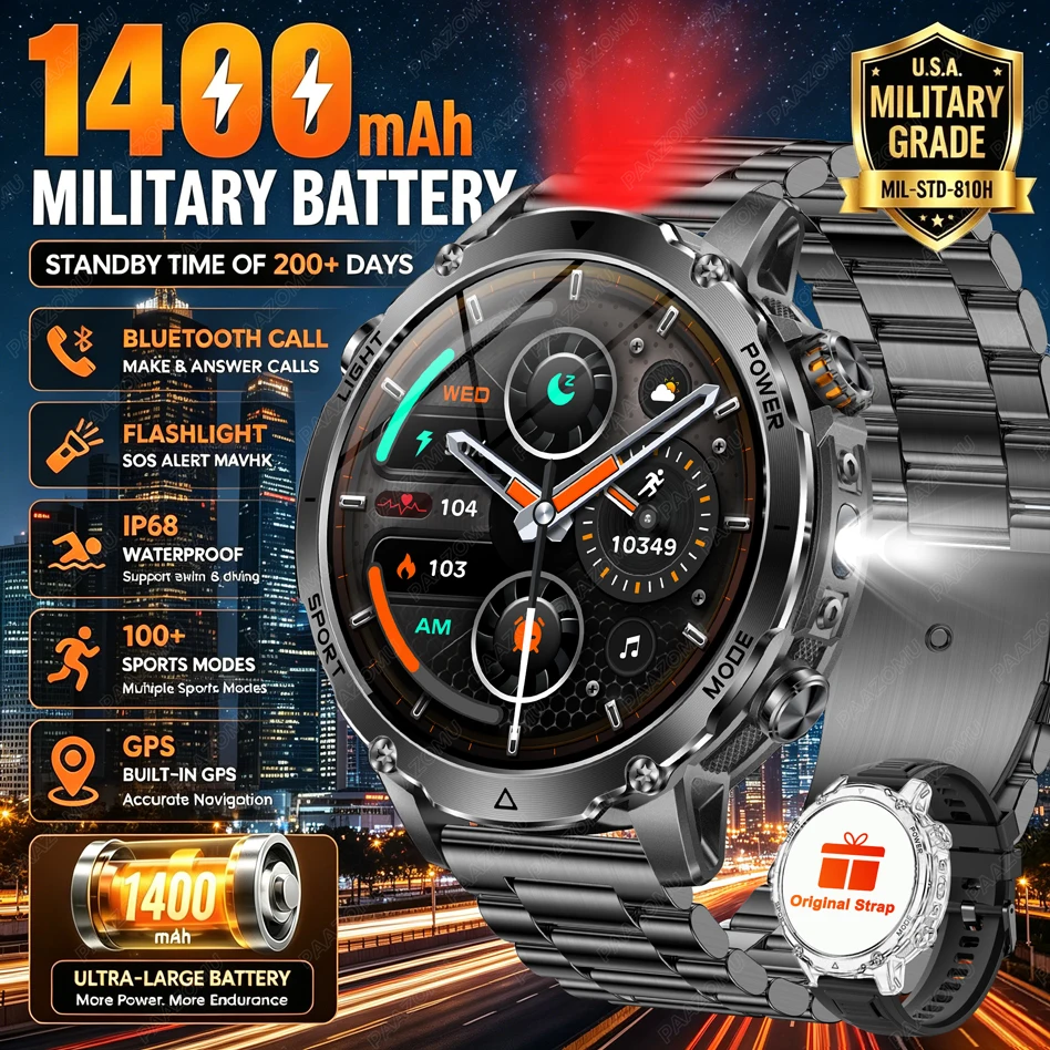 Smartwatch Watches Brands For Men - Jam Tangan Pintar Bermerek + Baterai