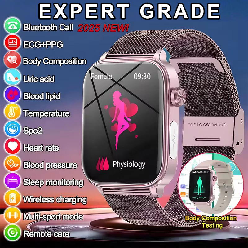 Smartwatch Health Watches For Women - Jam Tangan Pintar Pemantauan EKG +