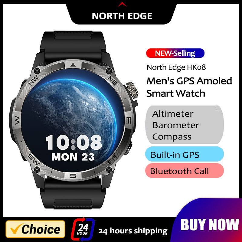Smartwatch Watches For Men With Gps - NORTH EDGE jam tangan pintar olahraga,