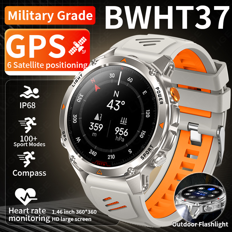 Smartwatch Watches For Men With Gps - LIGE Jam Tangan Pintar GPS Tangguh