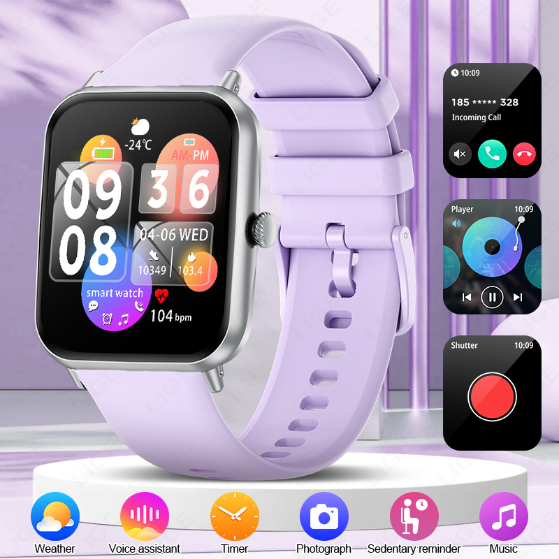 Smartwatch Health Watches For Women - LIGE Jam Tangan Pintar Layar HD