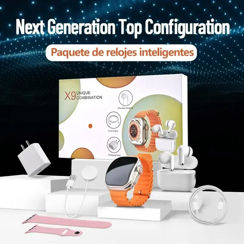 Smartwatch Premium Watches For Men - Set Smartwatch Premium 6-in-1 dengan Earbuds