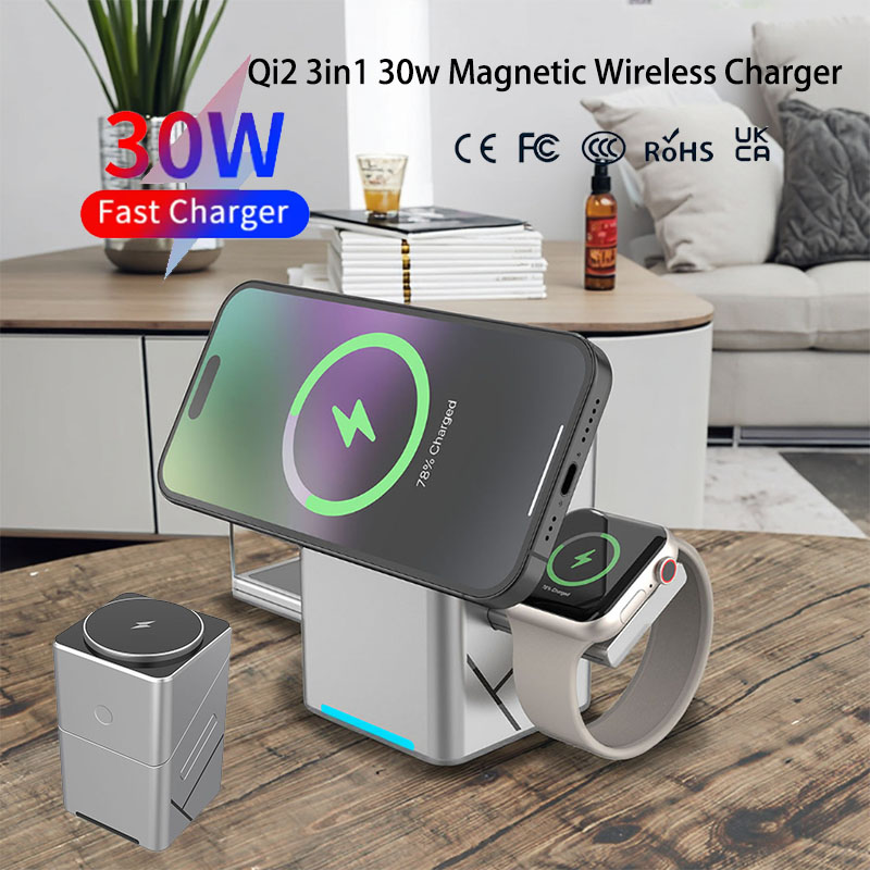 Smartwatch Watches For Iphone - Pengisi Daya Nirkabel 3 in 1