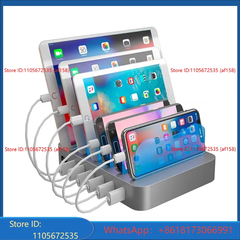 Watch Smart Smartwatch - 6USB dudukan telepon desktop, pengisi daya