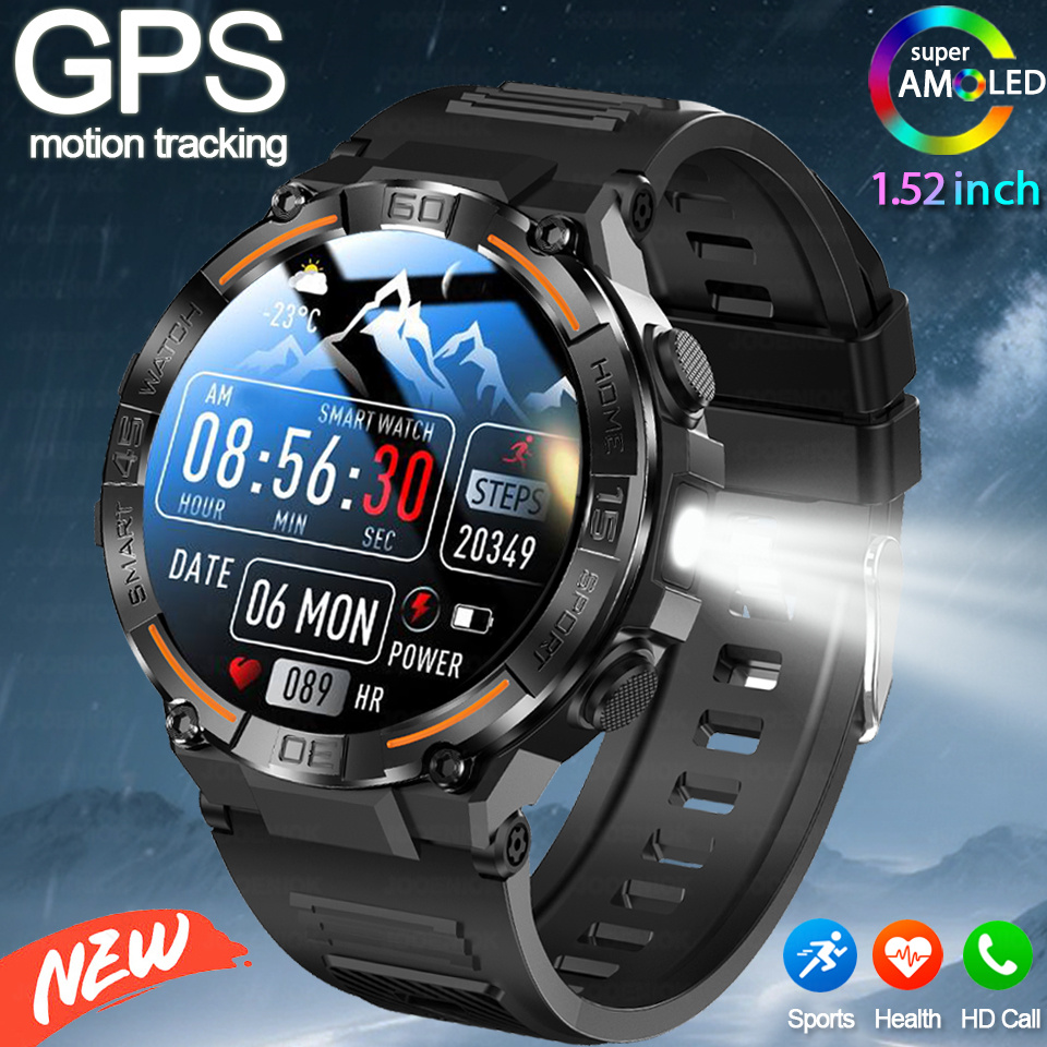 Smartwatch Watches For Men With Gps - Jam Tangan Pintar Militer Luar Ruangan