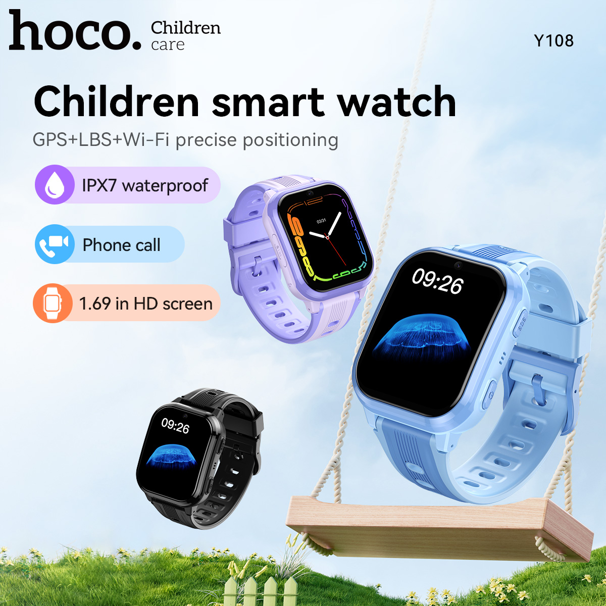 Smartwatch Watches For Kid Boy With Gps - Jam Tangan Pintar Anak HOCO Y108