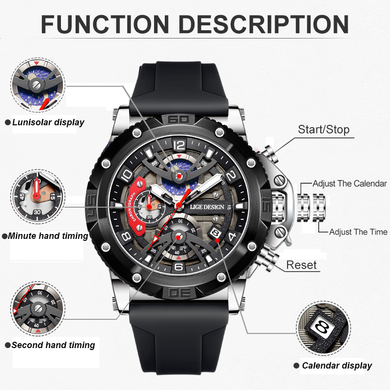 Jam Tangan Pria LIGE Top Brand - Smartwatch Watches Brands For Men ulasan dan harga
