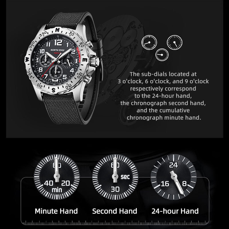 NORTH EDGE Jam Tangan Pria Ten - Smartwatch Premium Watches For Men ulasan dan harga