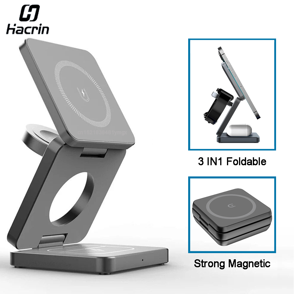 Pengisi daya nirkabel 3 in 1,  - Smartwatch Watches For Iphone ulasan dan harga