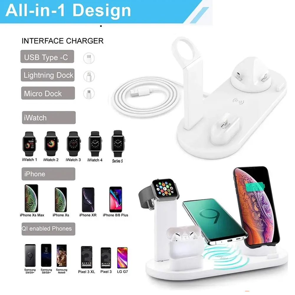 30W 7 in 1 Wireless Charger St - Smartwatch Watches For Iphone ulasan dan harga