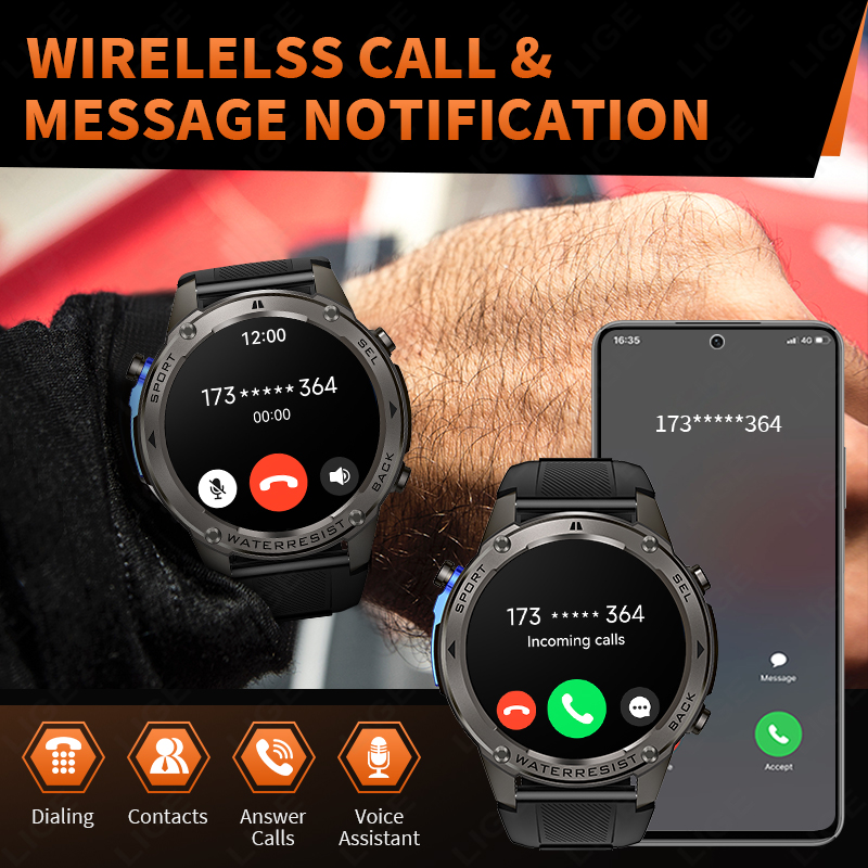 Jam Tangan Pintar GPS Kelas Mi - Smartwatch Watches For Men With Gps ulasan dan harga