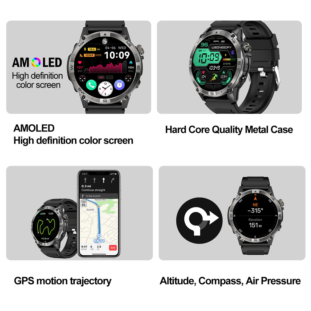 NORTH EDGE jam tangan pintar o - Smartwatch Watches For Men With Gps ulasan dan harga