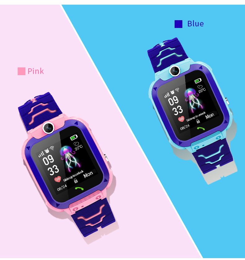 Jam Tangan Pintar Anak Q12B de - Smartwatch Watches For Kid Boy With Gps ulasan dan harga