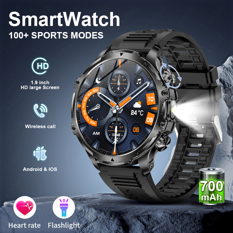 LIGE Jam Tangan Pintar Militer - Timex Watches Smartwatch ulasan dan harga
