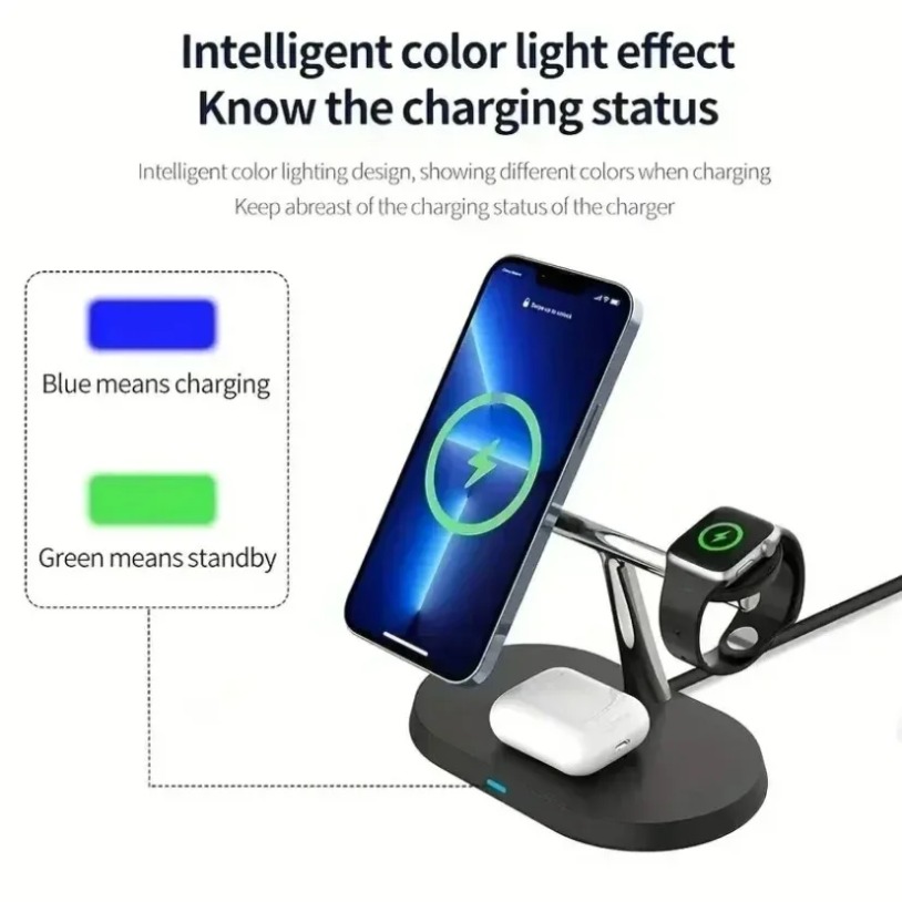 3 in 1 Opansten Magnetic Wirel - Smartwatch Watches For Iphone ulasan dan harga