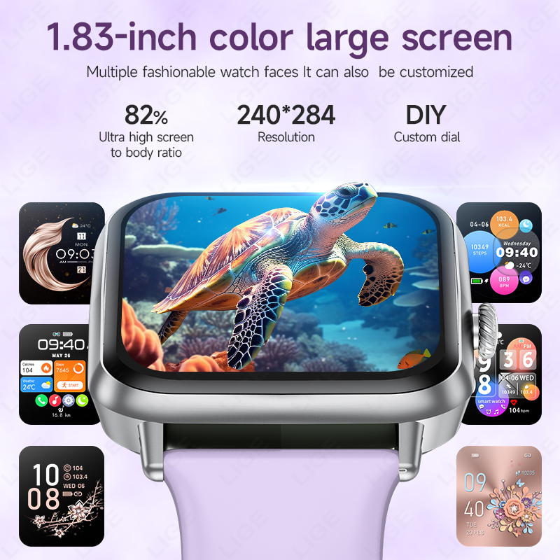LIGE Jam Tangan Pintar Layar H - Smartwatch Health Watches For Women ulasan dan harga