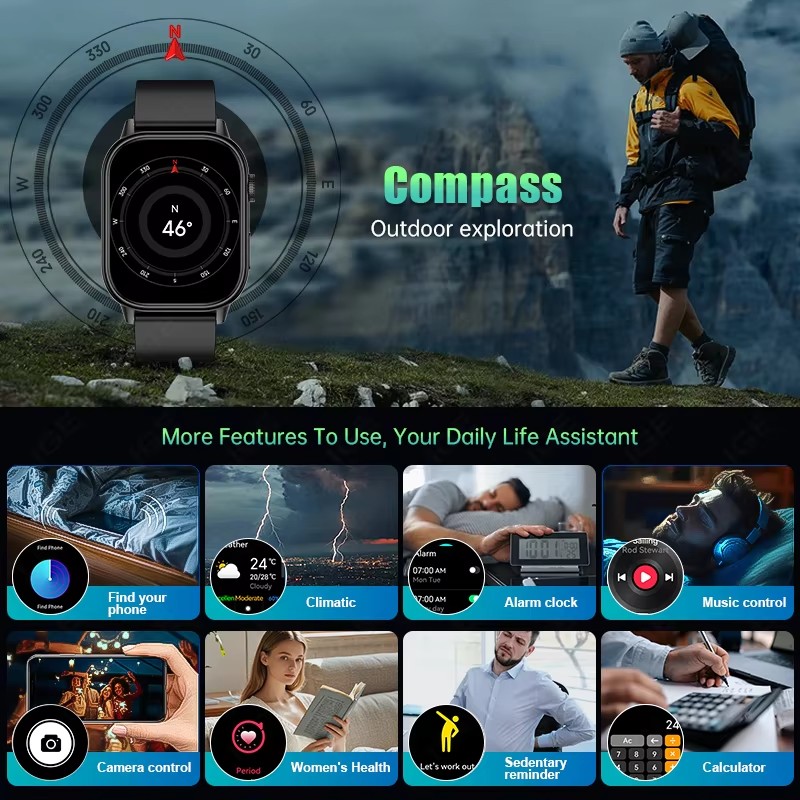 Jam Tangan Pintar Pria GPS Pre - Smartwatch Premium Watches For Men ulasan dan harga