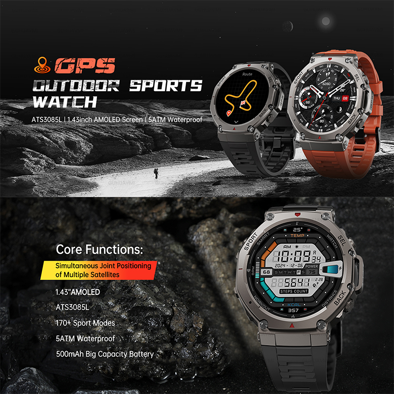 Jam Tangan Pintar Pria GPS Mil - Smartwatch Watches For Men With Gps ulasan dan harga