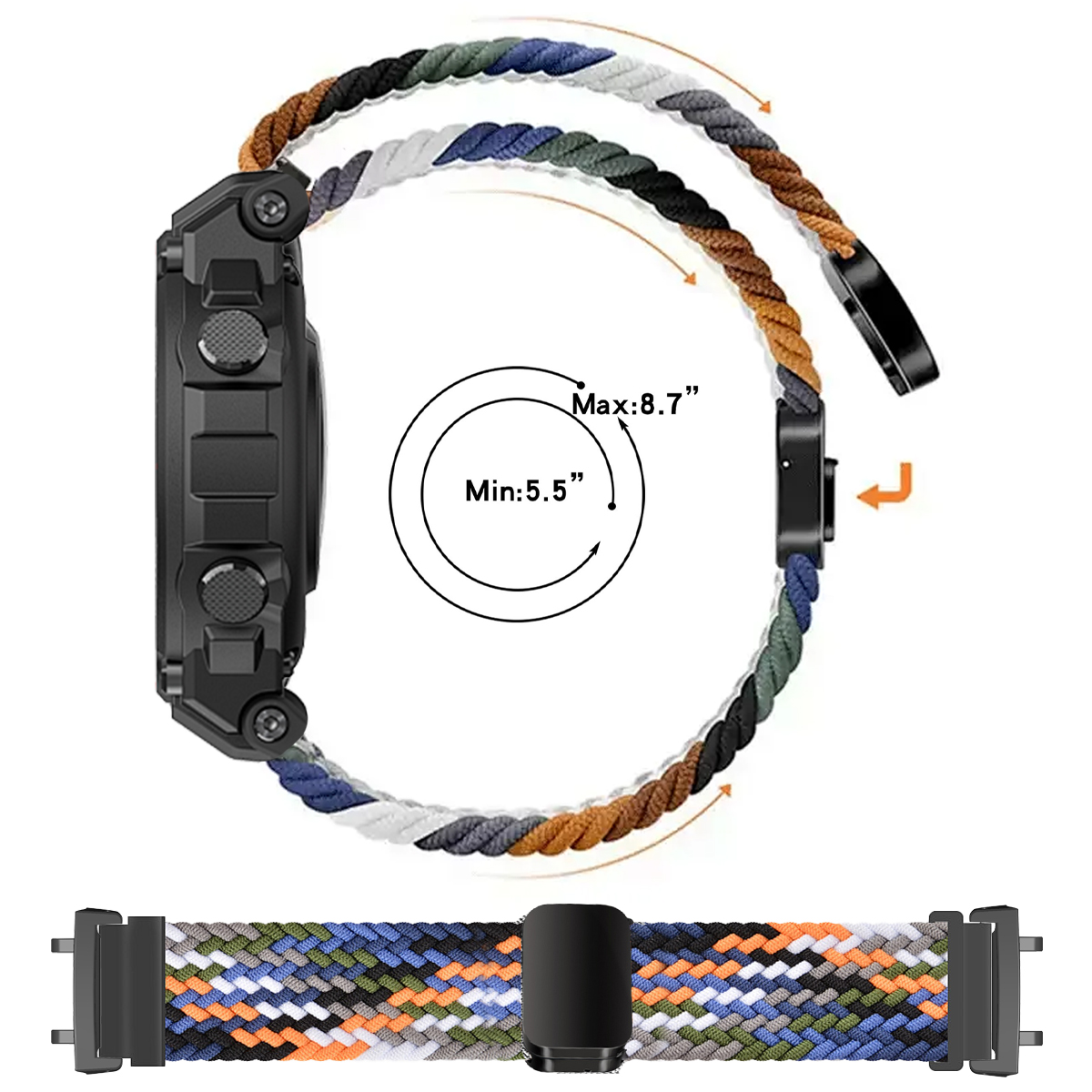 Tali Lingkaran Kepang untuk Hu - Smartwatch Watches Amazfit ulasan dan harga