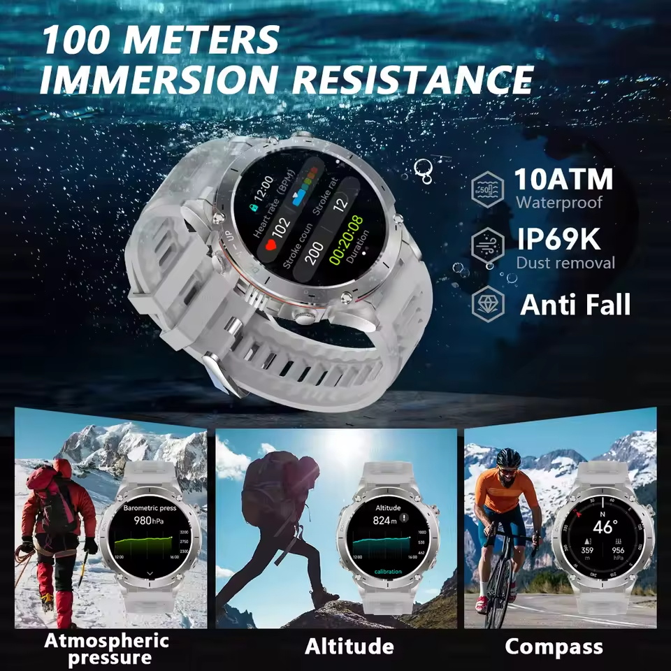 Jam Tangan Pintar GPS Militer  - Smartwatch Watches Brands For Men ulasan dan harga