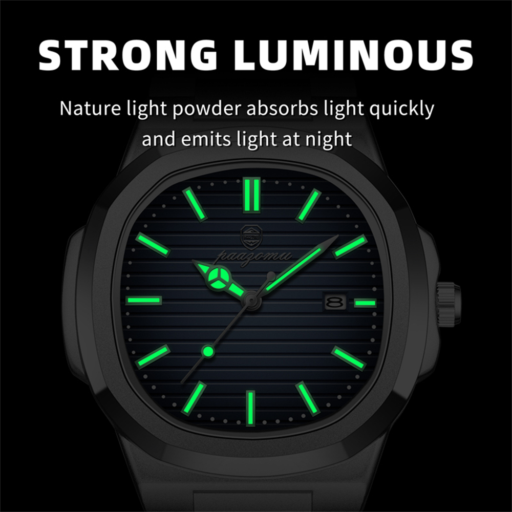 PAAZOMU Jam Tangan Persegi Pri - Smartwatch Luxury Watches For Men ulasan dan harga