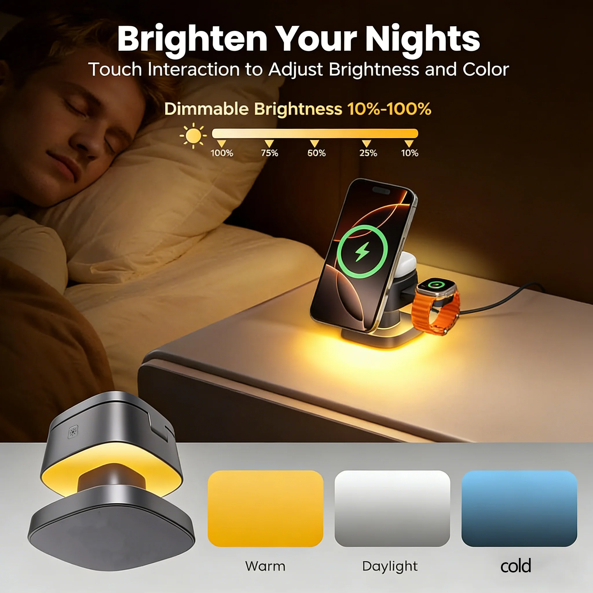 TIMESS Lampu Malam Pengisi Day - Smartwatch Watches For Iphone ulasan dan harga
