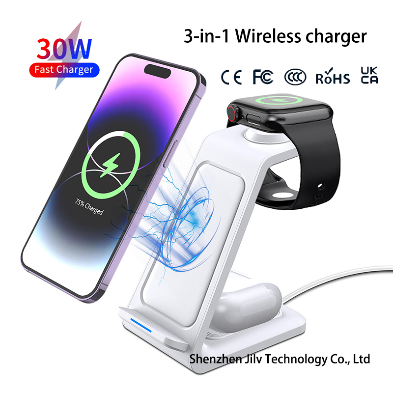 15W 3 in 1 Pengisi Daya Nirkab - Smartwatch Watches For Iphone ulasan dan harga